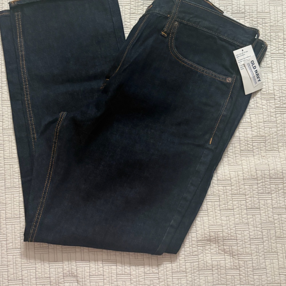 Old Navy Men's Deep Indigo Straight Jeans